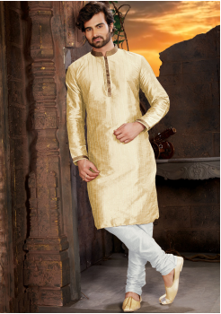 Off White Color Silk Kurta